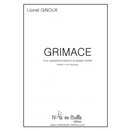 Lionel Ginoux Grimace - Sheet paper