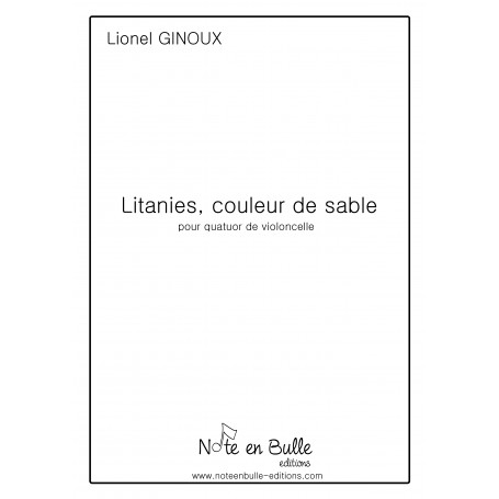 Lionel Ginoux Litanies, couleur de sable - sheet paper