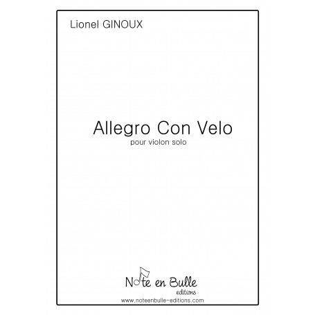 Lionel Ginoux Allegro con velo - sheet paper
