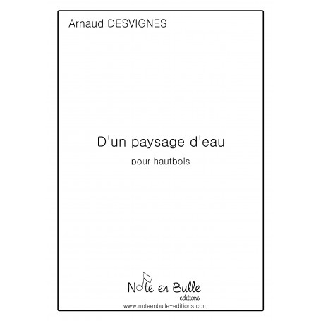Arnaud Desvignes D'un paysage d'eau -printed version
