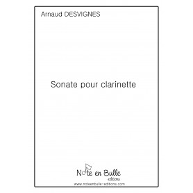 Arnaud Desvignes Sonate pour clarinette - printed version