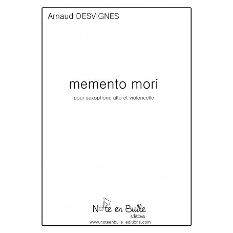 Arnaud Desvignes Memento Mori - printed version