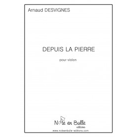 Arnaud Desvignes Depuis la pierre - Version Papier
