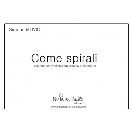 Simone Movio Come Spirali - sheet paper