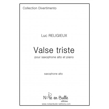 Luc Religieux Valse triste - Printed version