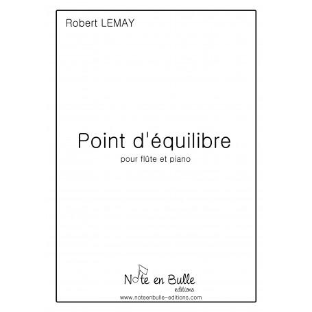 Robert Lemay Point d'équilibre - version papier