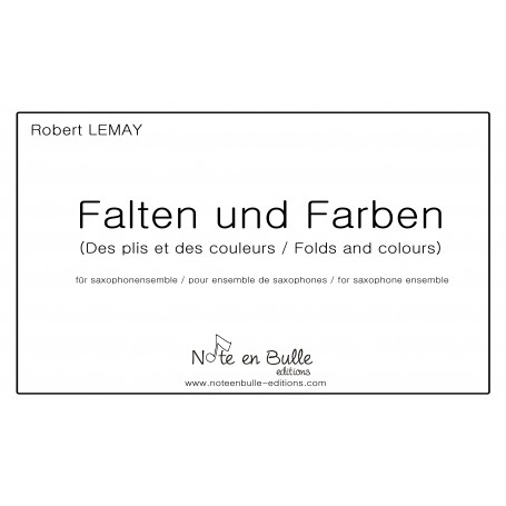 Robert Lemay Falten und Farben - version papier